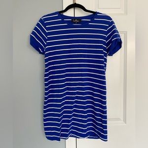 Lulus Blue Striped T-shirt Dress